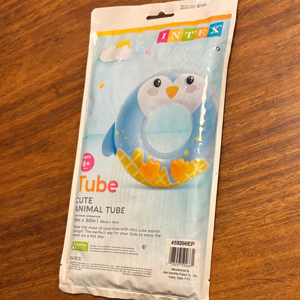Intex blue Penguin Pool Tube Adorable kids & up